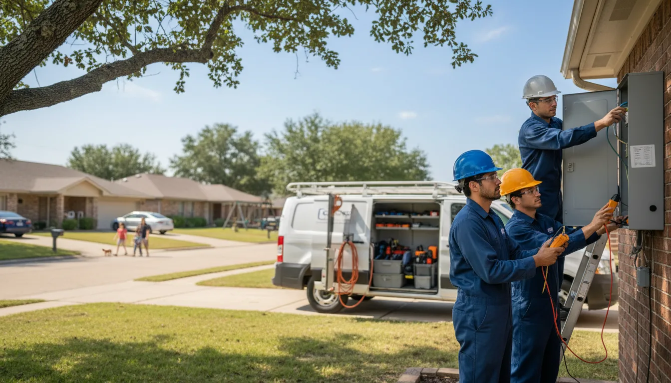 Certified electrician providing emergency electrical services in Amber, OK